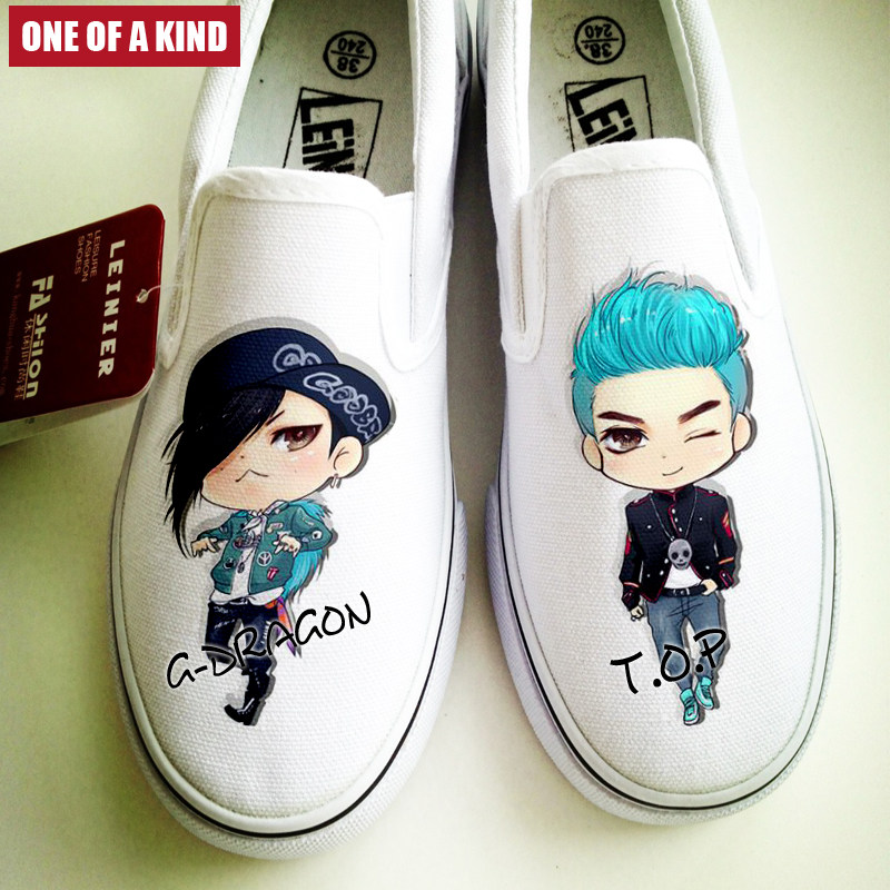 <em>bigbang</em>手绘鞋手绘鞋帆布鞋<em>女</em>,<em>bigbang</em>+gd权